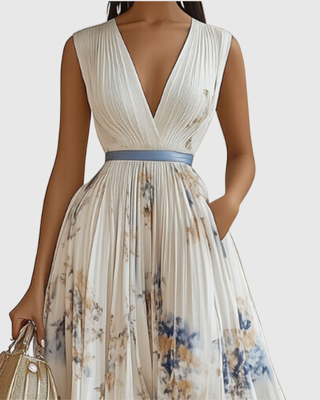 Zuzanna - Elegant Maxi Klänning med Volanger