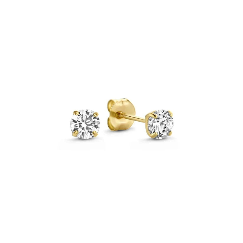 Elegant Larmes de Lune Guld Sten Örhänge Set