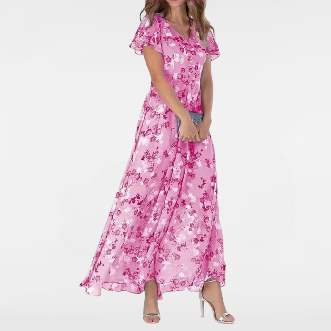 ALTHEA | KORTÄRMAD BLOMMIG KLÄDNAD