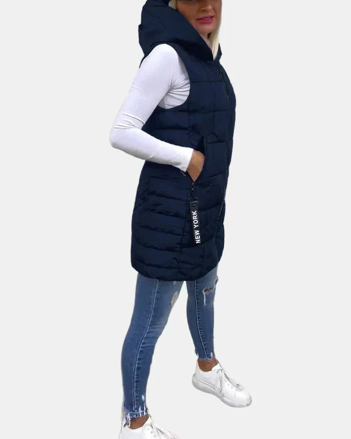 Solene | Ärmlös Vadderad Kappa