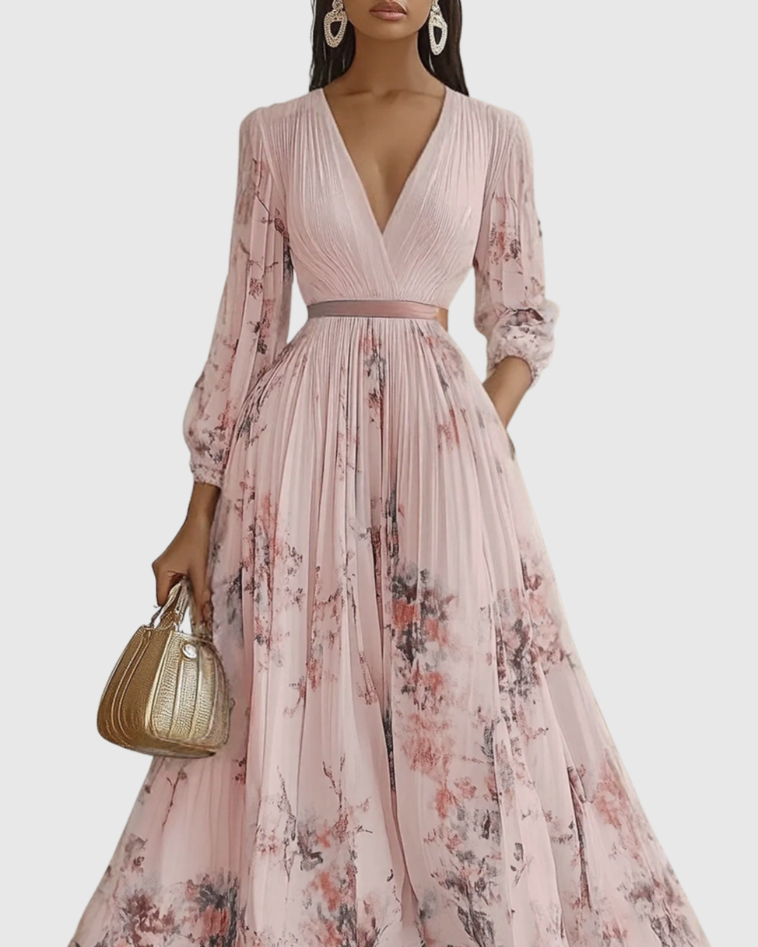 Zuzanna - Elegant Maxi Klänning med Volanger