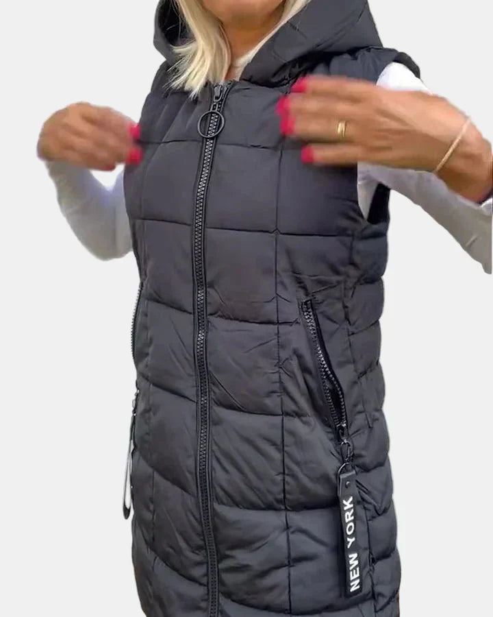 Solene | Ärmlös Vadderad Kappa