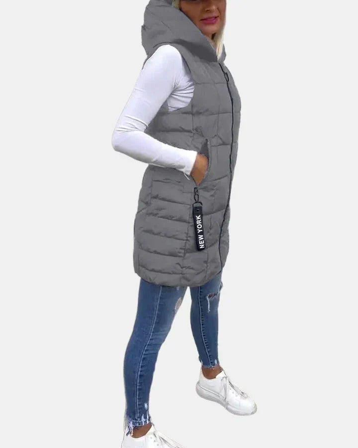 Solene | Ärmlös Vadderad Kappa