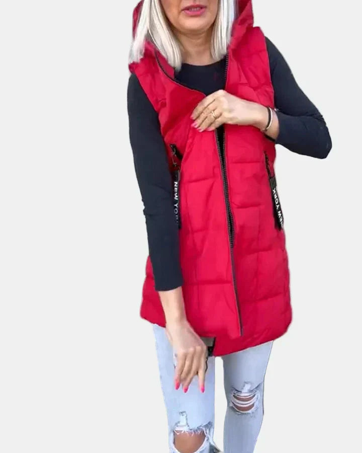 Solene | Ärmlös Vadderad Kappa
